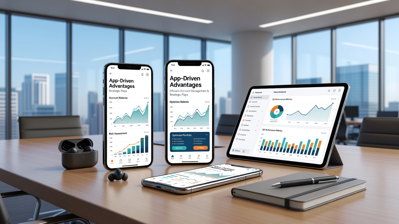 Casino app screen displaying strategic tools and account management features