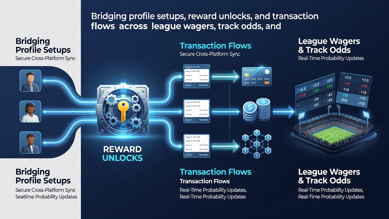 Transaction flow diagram showing deposits, wagers, and rewards across league, track, and dealer betting