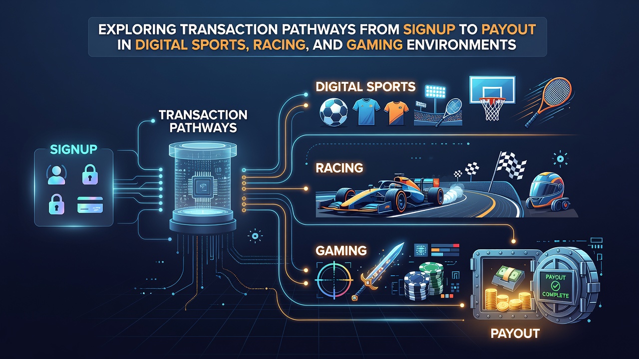User interface showing wager placement and real-time balance updates in a combined sports, racing, and casino gaming session