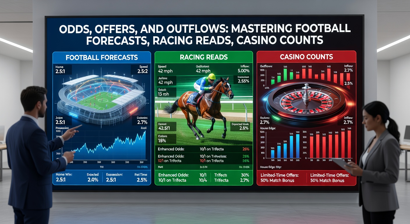 Close-up of horse racing starting gate with odds boards in background transitioning to casino roulette wheel, symbolizing the blend of track reads and table counts