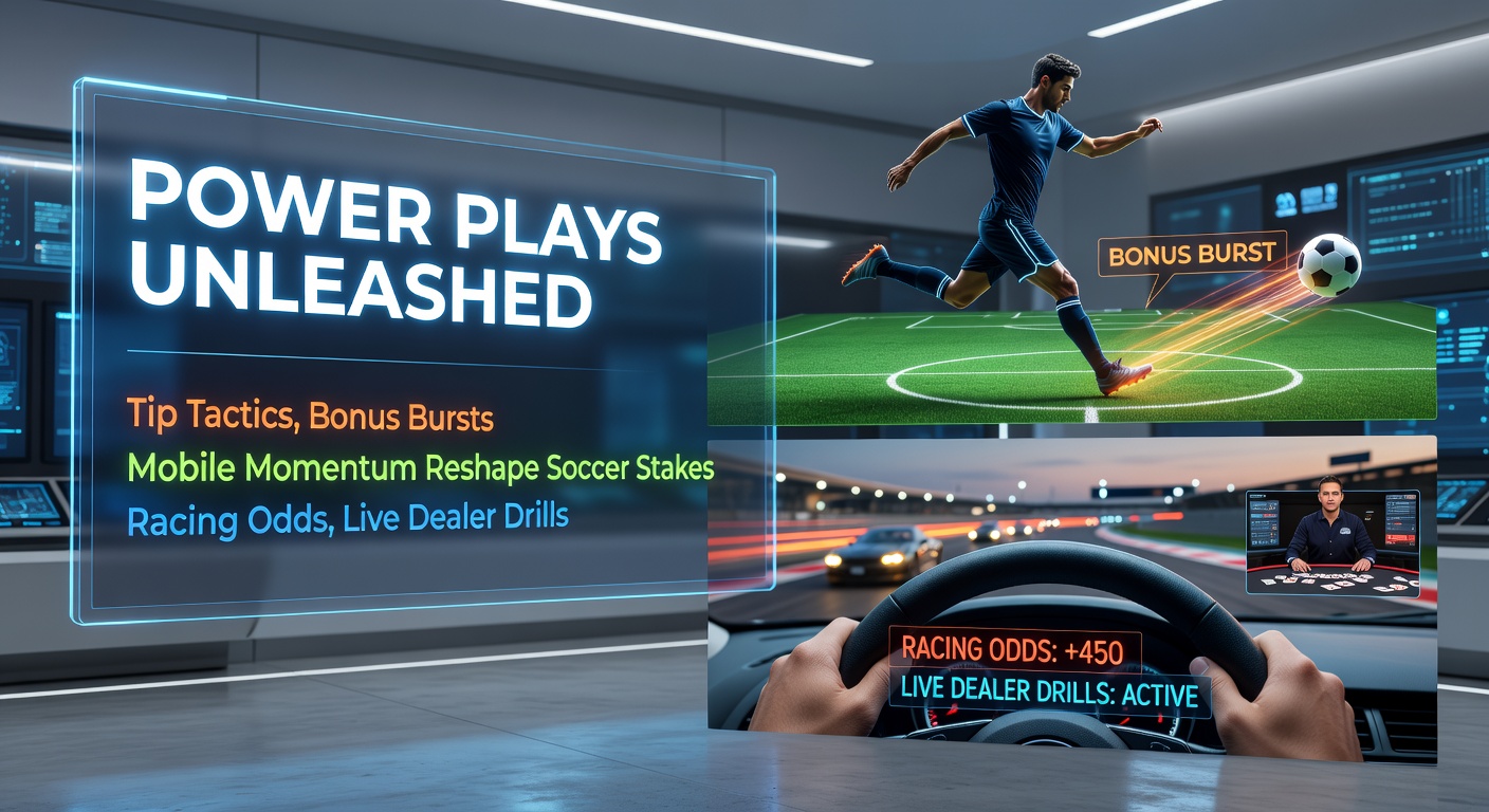 Dynamic soccer match with overlaid betting odds and mobile app interface highlighting tip tactics in action