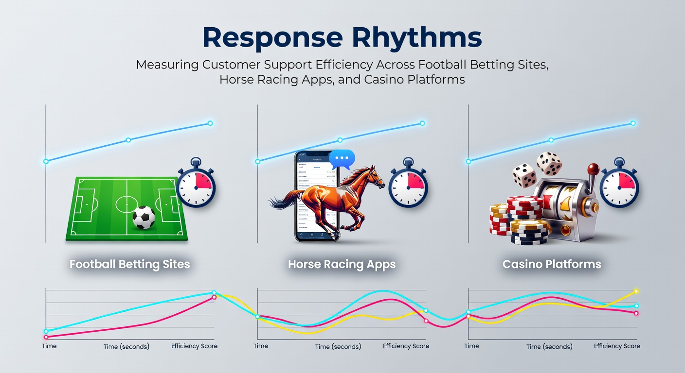 Bar chart comparing average customer support response times across football betting sites, horse racing apps, and casino platforms, highlighting leaders in live chat efficiency