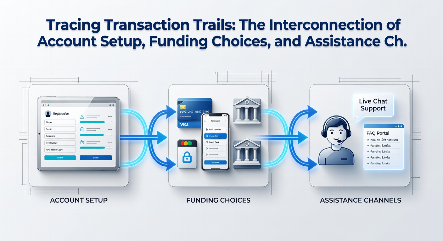 Flowchart illustrating how deposits move from funding methods through support verification to betting activity